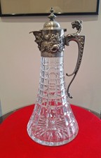 Silver Mounted Cut Glass Claret Jug 1971