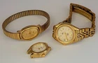3 - Timex Women's Watch Vintage Quartz Analog Stretch Gold Tone Indiglo Lot