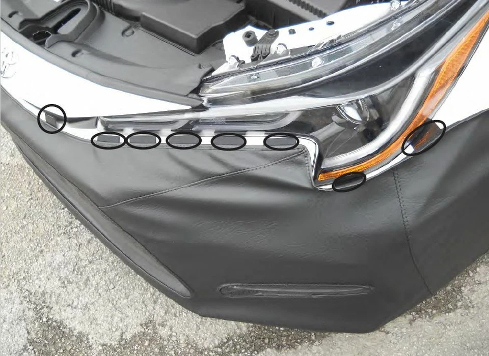 Lebra Front End Mask Cover Bra Fits 2020-2025 TOYOTA COROLLA SE, XSE SEDAN - Image 3 of 4