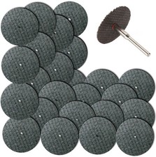 100pc Fiberglass Reinforced Cut Off Wheel Disc w/ 2 Mandrel 1/8" Fit Rotary Tool