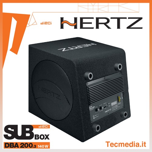 HERTZ Subwoofer Car Active Amplified DBA 200.3 200mm 140 Watt eBay