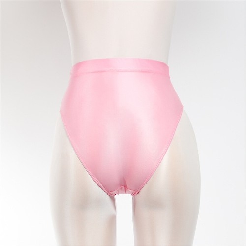 Women Men Silky Shiny Satin Glossy Wet Look Knickers Briefs Underwear Panties U↷ - Picture 8 of 21