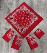 Lot Of 8 Vtg Deadstock Bandana Fast Color RN 14193 Cotton Sz 21x21 Made in US