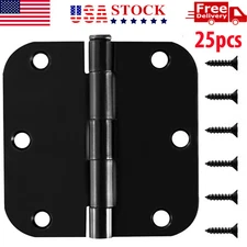 25 Pack 3.5" Dark Oil Rubbed Bronze Interior Door Hinges 5/8" Radius ORB Hinge