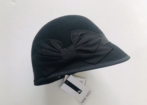 Nine West Wool Felt Bow Cloche Hat 