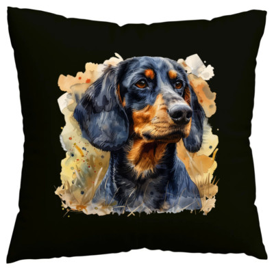 Kissenbezug Dackel Dachshund Teckel Jagdhund Jagt Dackelwelpe Dac Schwarz 402887