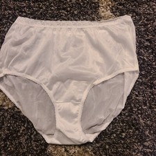 Just My Size Nylon Brief Panties w/tag 100 nylon size 10 White