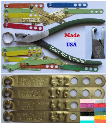 NATIONAL Pinnon Hatch Farms Custom 200 Pack Leg Bands for Chicken, Gamefowl, Chukar, etc.