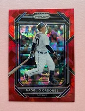 2023 Panini Prizm Baseball Magglio Ordonez Red Cracked Ice Prizm #250