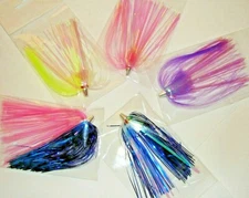 5 Saltwater Fishing Lure Duster Bait Offshore Trolling Ono Mahi Dorado Tuna Lot