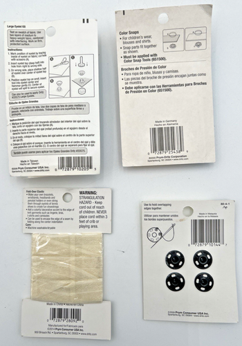 SEWING NOTIONS- DRITZ SNAPS, BUTTON COVERS, VEST BUCKLES, HOOK & EYES, ETC - Picture 7 of 18