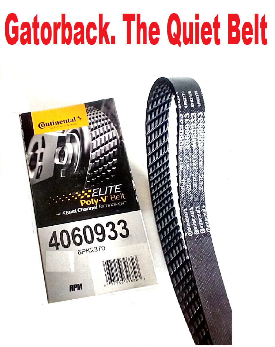NEW Serpentine Poly-V Belt The Quiet Belt Gatorback NEW Serpentine Poly-V Belt The Quiet Belt Gatorback
