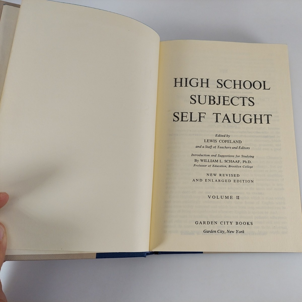 High School Subjects Self Taught Vol. 2 Lewis Copeland, 1959