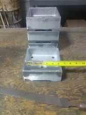 ROUGH CUT Post Base, Anchored, 6x6,Heavy Cast Aluminum,MADE IN USA, 4 count pack