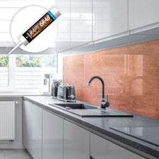 Premier Range Acrylic Splashbacks Distressed Copper and Accessories