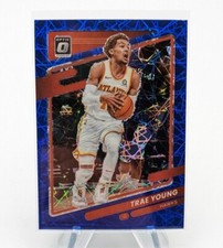 Trae Young 2021-22 Panini Donruss Optic Basketball Blue Velocity Prizm #51 Hawks