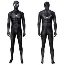 Black Venom Spiderman Jumpsuit Cosplay 3D Zentai Suit Costume Halloween Adult