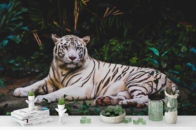 3D Wald Sibirischer Tiger Tapete Wandbild Ablösbar Selbstklebend 279