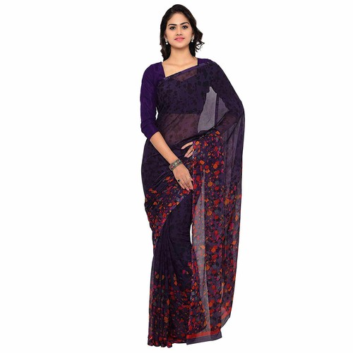 Chiffon Printed Bollywood Saree Daily 