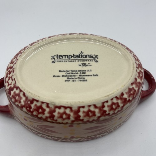 Temp-tations by Tara Old World Cranberry 9 oz Ovenware Casserole Ramekin - Picture 10 of 11
