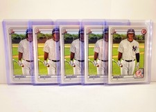 LOT 5x 2020 Bowman 1st Jasson Dominguez Paper Base BP-8 Yankees HOT ROOKIE RC L2
