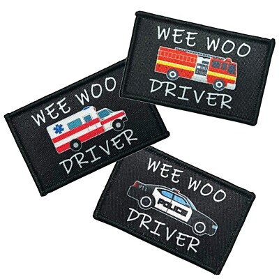 Feuerwehr Sanitäter Polizei Wee Woo Driver Patch Klett Krankenwagen Medical