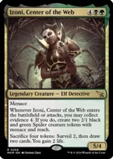 1x Izoni, Center of the Web - Promo Pack NM-Mint, English Planeswalker Stamped M