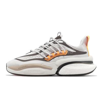 adidas AlphaBoost V1 Cloud White Pure Grey Orange Men Road Running