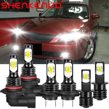 For Mazda Protege5 2002-2003 6x Led Headlight Bulbs High Low Beam Fog Light Kit For Mazda Protege5 2002-2003 6x Led Headlight Bulbs High Low Beam Fog Light Kit
