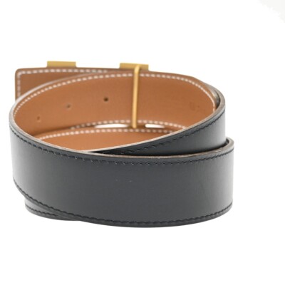 HERMES Constance H Logo Reversible Buckle Belt Leather Size  display picture 2