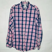 Brooks Brothers Shirt Men's Sz M Blue Pink White Regent Button Down All Cotton