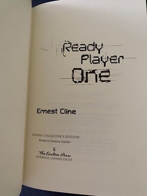 Ernest Cline READY PLAYER ONE Signed First Edition Easton Press 2016