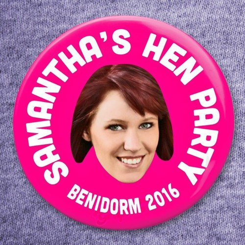 Hen Party Personalised Badge Headshot Size Large 3" - Picture 2 of 6