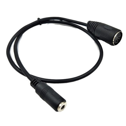 DIN 5 Pin MIDI Female Jack To 3.5mm 1/8" Female Stereo Audio Adapter Cable 50cm - Picture 7 of 8