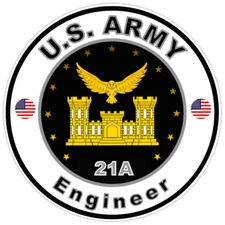 United States Army Engineer Bumper Sticker Military Soldier Decal 5"