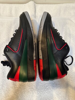 Nike Air Jordan 2 Retro Low Mens Size 9.5 Black Green Red NWB | eBay