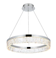 Chandelier Foyer Living Dining Room Bathroom Kitchen Chrome Light Fixture 22"