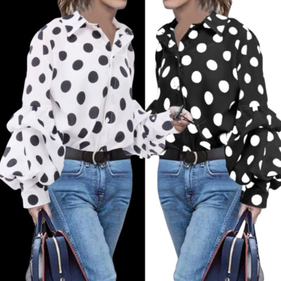 plus polka dot top