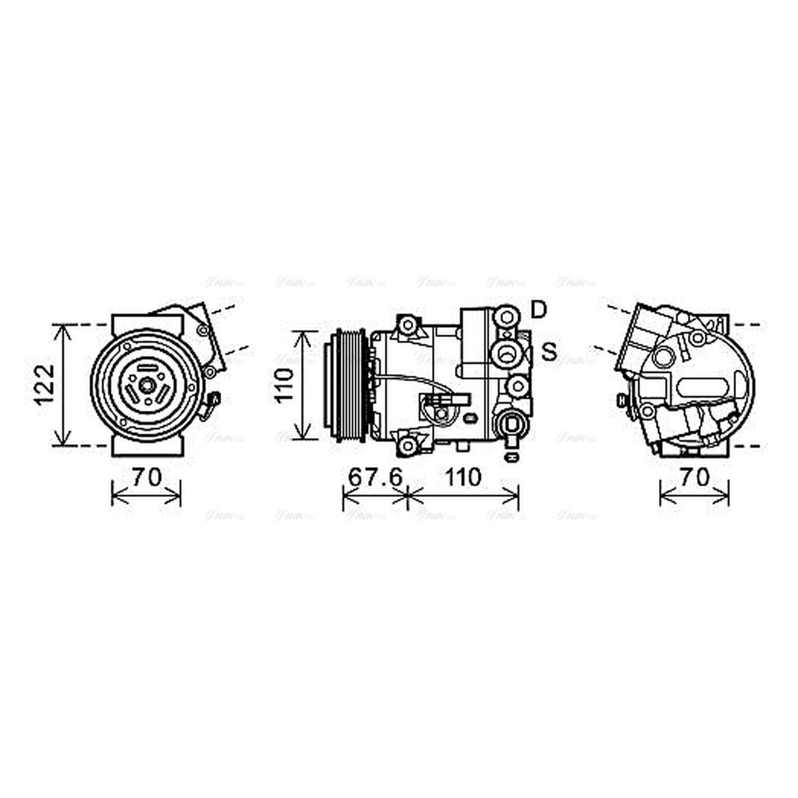 Air Con Compressor OLAK605 AVA AC Conditioning 13346492 13396664 13361843