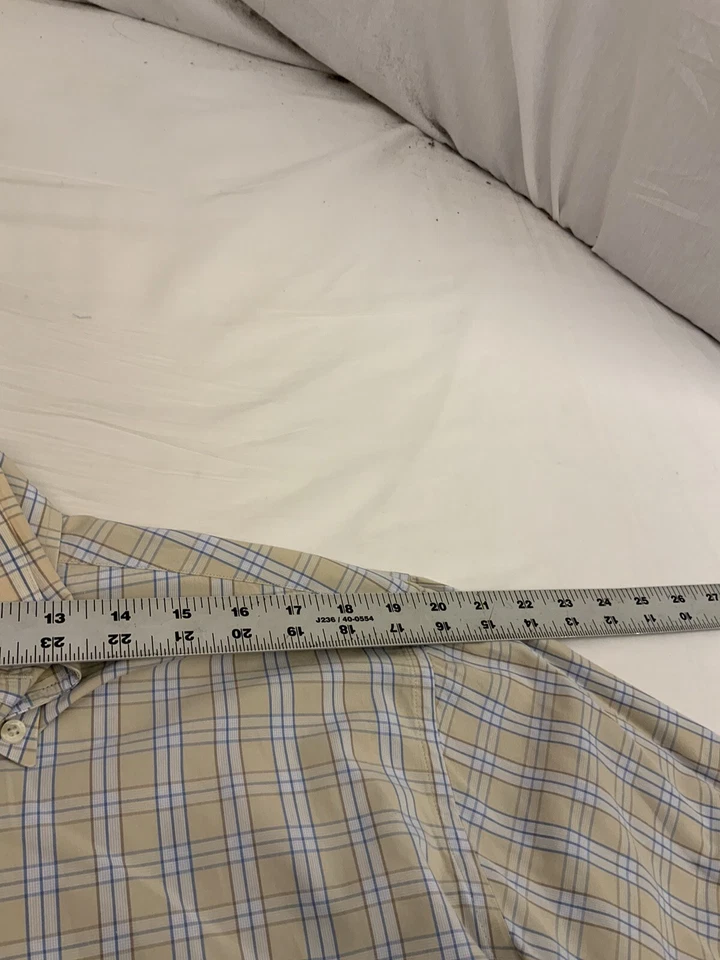 Camisa Alex Cannon L Amarilla a Cuadros Abotonada 100% Algodón Manga Larga YGI Y1-628 Foto 2 de 4