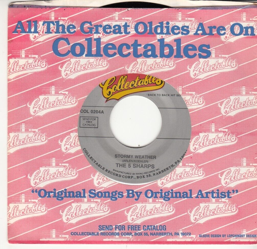 THE FIVE (5) SHARPS - STORMY WEATHER - REISSUE 45 - GREAT SHAPE | eBay