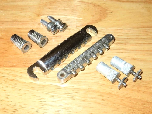 Gibson 1980 Chrome Sonex 180 ABR-1 Tune O Matic Bridge & Stop Bar