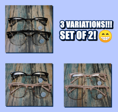 NEW! SET OF 2!!! NORDSTROM BP BLUELIGHT GLASSES! Black & Pink #263
