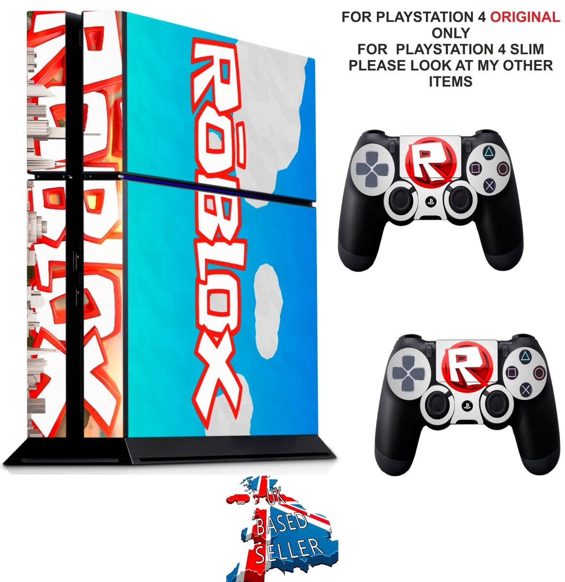 ROBLOX PS4 SLIM PROTECTIVE SKIN DECAL VINYL STICKER WRAP