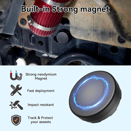 Waterproof Magnetic AirTag Holder - Strong N52 Magnet for Car, Bike, 4 Pack - Picture 6 of 8