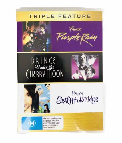 Prince DVD Triple Feature Purple Rain Graffiti Bridge Under Cherry Moon Region 4 - Picture 1 of 8