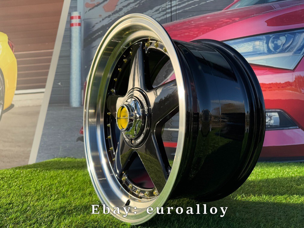 4x17" 4X100/5X100 Ferrari Azev Type A Style Black Wheels: Fits For BMW  Mazda VW