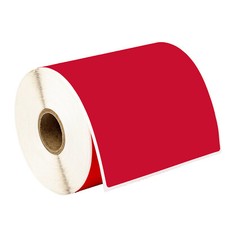 ZEBRA 4x6 COLOR 4" x 6" RED Direct Thermal Labels - 1" Core - 20 Rolls / 250