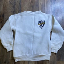 Vintage 80’s Vision Street Wear Skateboards White Sweatshirt Youth Size L 16-18