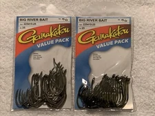 (LOT OF 2) GAMAKATSU BIG RIVER BAIT HOOKS 5/0 VALUE PACKS.  25 PER PACK 50 TOTAL
